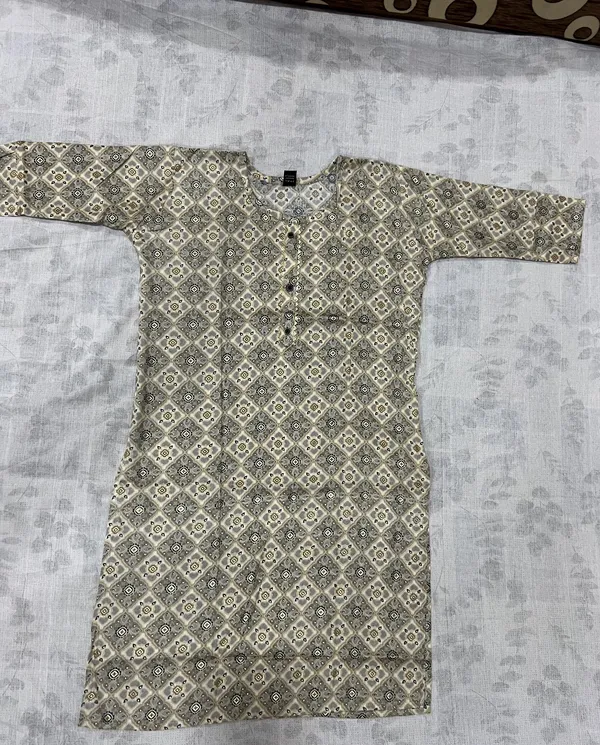 Light_Grey_Rayon_Foil_Printed_Kurti_And_Bottom_Set_For_Women