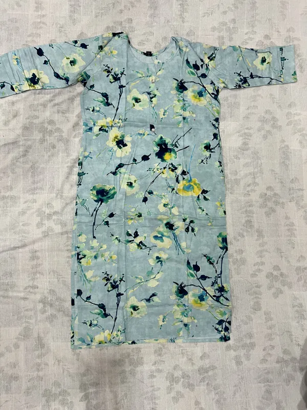Light_Blue_Rayon_Straight_Floral_Print_Kurti_For_Women