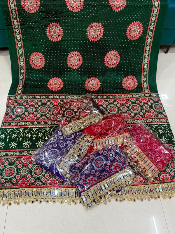 AJRAKH_pure_Gajji_bandhej_Supar_mirror_work