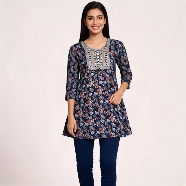 Navy_Rayon_Nyra_Cut_A-Line_Kurti_For_Women