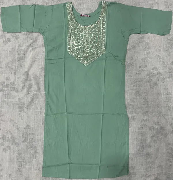 Light_Green_Rayon_Straight_Kurti_For_Women