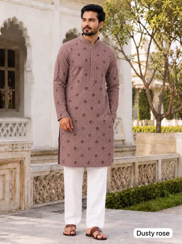 Chikankari_3.0_�_Exclusive_Men's_Long_Kurta_&_Pyjama_Set