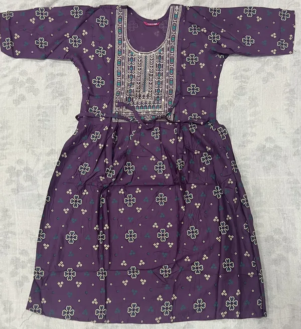 Purple_Rayon_Flared_Kurti_For_Women