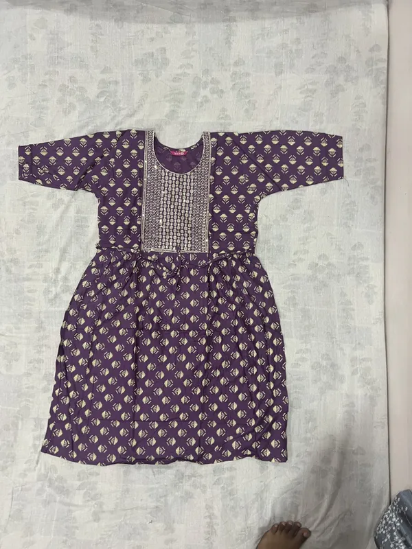 Purple_Rayon_Flared_Printed_Kurti_For_Women