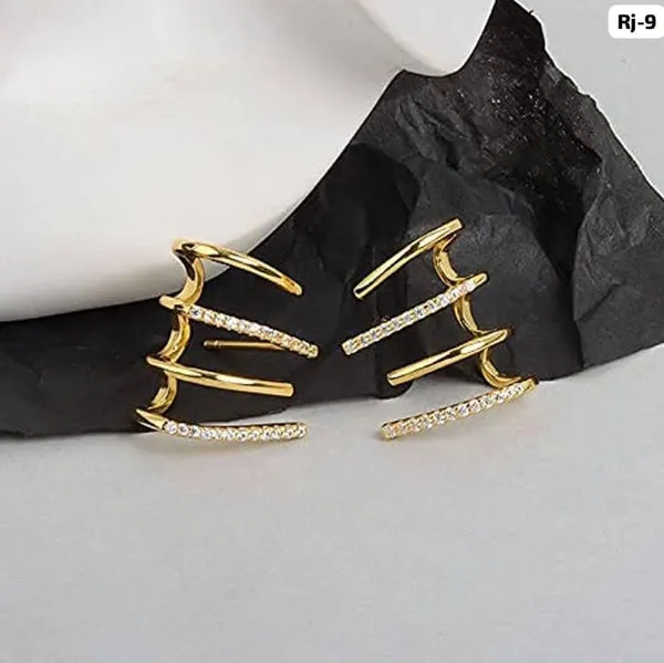 Golden_Crystal_Wave_Hoop_Earrings