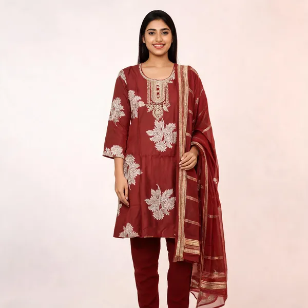 Maroon_Vatican_Sequence_Work_Kurta_With_Top,_Bottom_&_Dupatta_For_Women