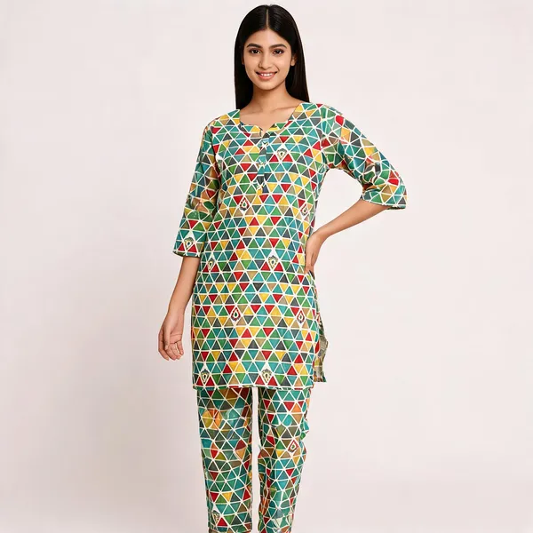 Multicolor_Rayon_Straight_Foil_Printed_Top_&_Bottom_2_Pc_Set_For_Women