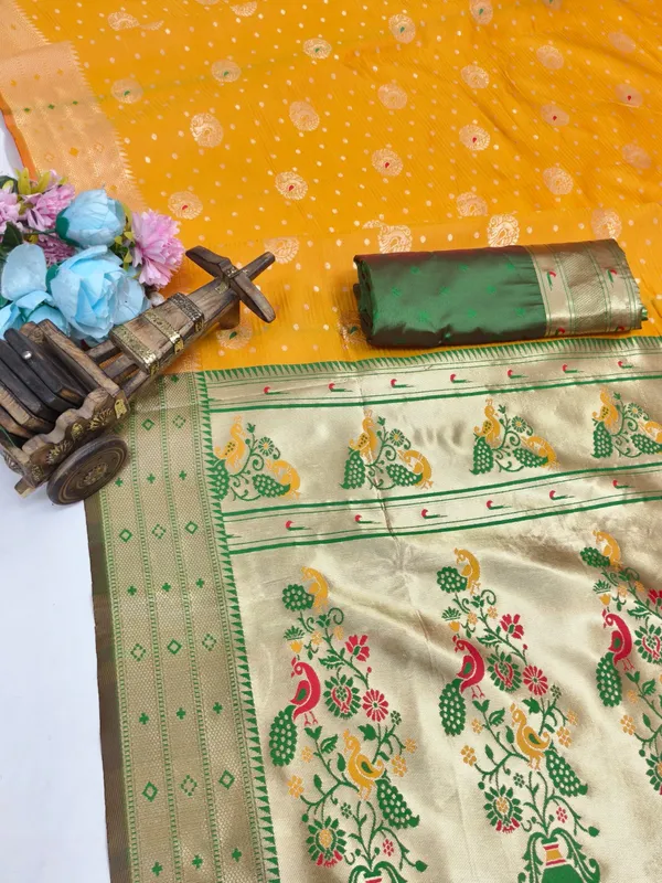 Litchi_Silk_Paithani_Pattern_Saree