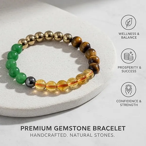 Mix_Color_Round_Money_Magnet_Bracelet_("धन_योग_ब्रेसलेट"),Wealth_Beaded_Crystal_Gemstone