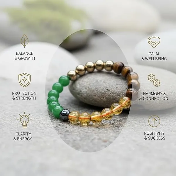 Mix_Color_Round_Money_Magnet_Bracelet_("धन_योग_ब्रेसलेट"),Wealth_Beaded_Crystal_Gemstone