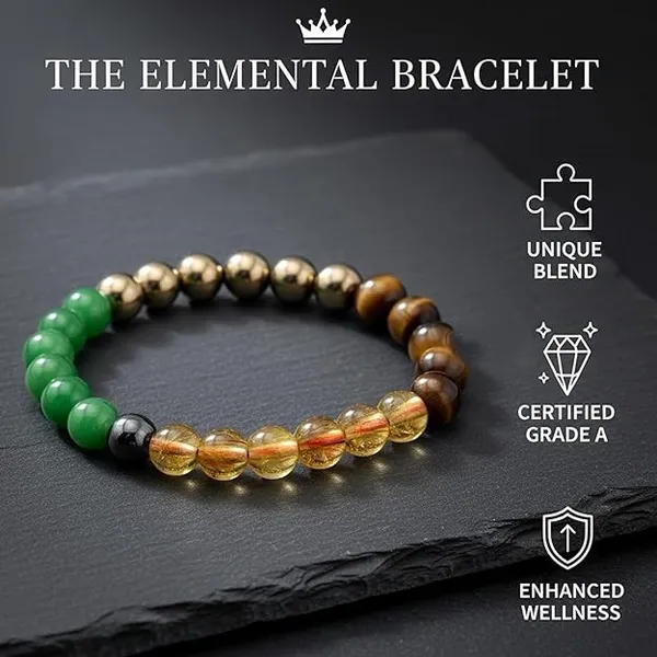 Mix_Color_Round_Money_Magnet_Bracelet_("धन_योग_ब्रेसलेट"),Wealth_Beaded_Crystal_Gemstone