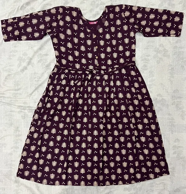Purple_Two_Tone_Rayon_Fit_And_Flare_Printed_Kurti_For_Women