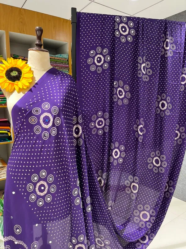AJRAKH_pure_Gajji_bandhej_Supar_mirar_work_saree