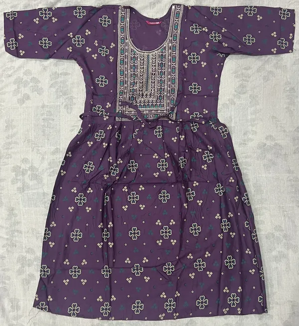 Purple_Rayon_Flared_Kurti_For_Women