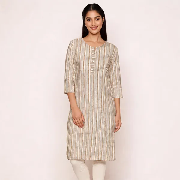 Beige_Rayon_Straight_Foil_Printed_Kurti_For_Women