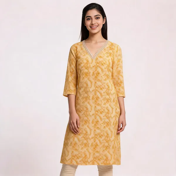 Gold_Poly_Cotton_Printed_Straight_Long_Kurti_For_Women