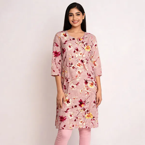Pink_Rayon_Straight_Foil_Printed_Kurti_For_Women