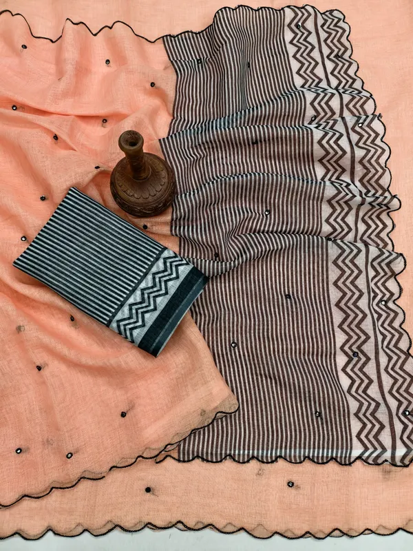STRIPED_TRENDING_VIRAL_LINEN_SAREE__ZIGZAG_MIRROR_