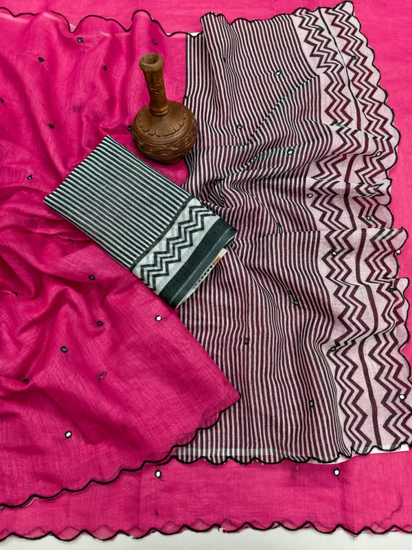 STRIPED_TRENDING_VIRAL_LINEN_SAREE__ZIGZAG_MIRROR_