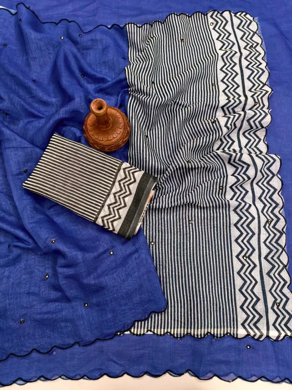 STRIPED_TRENDING_VIRAL_LINEN_SAREE__ZIGZAG_MIRROR_