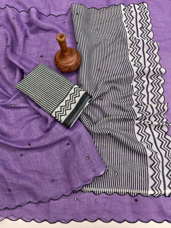 STRIPED_TRENDING_VIRAL_LINEN_SAREE__ZIGZAG_MIRROR_
