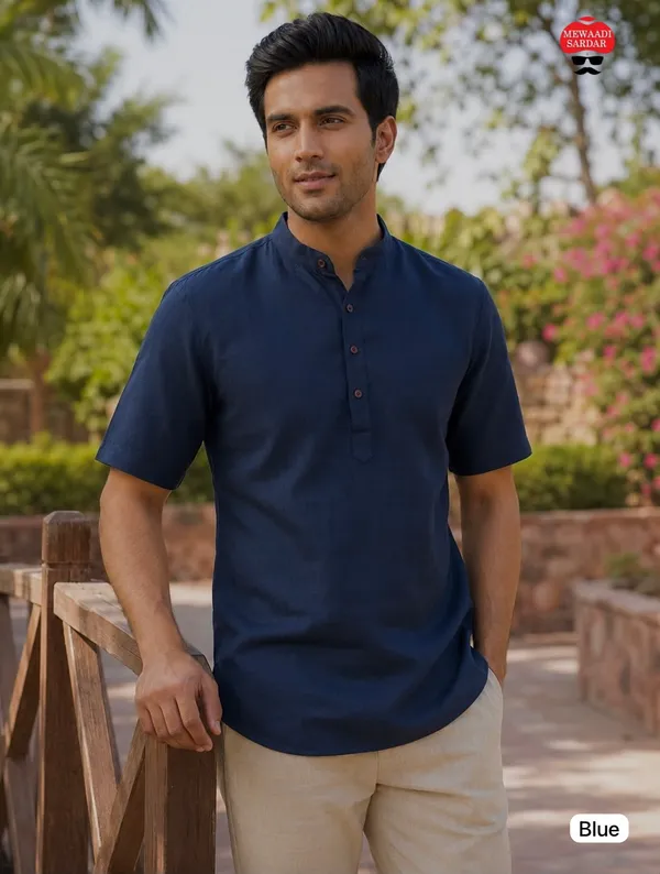 Short_Kurta_with_Half_Sleeves_–_Celebration_&_Casual_Wear