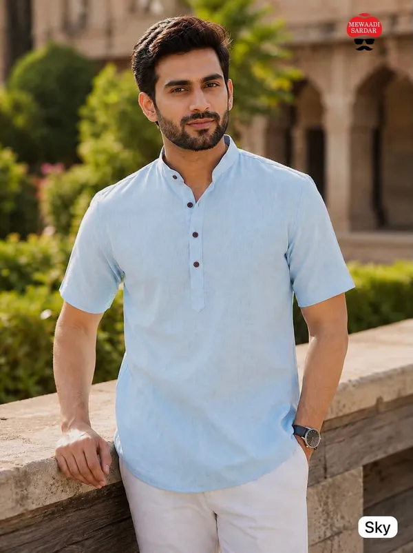 Short_Kurta_with_Half_Sleeves_–_Celebration_&_Casual_Wear