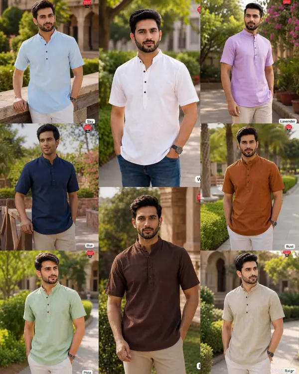 Short_Kurta_with_Half_Sleeves_–_Celebration_&_Casual_Wear