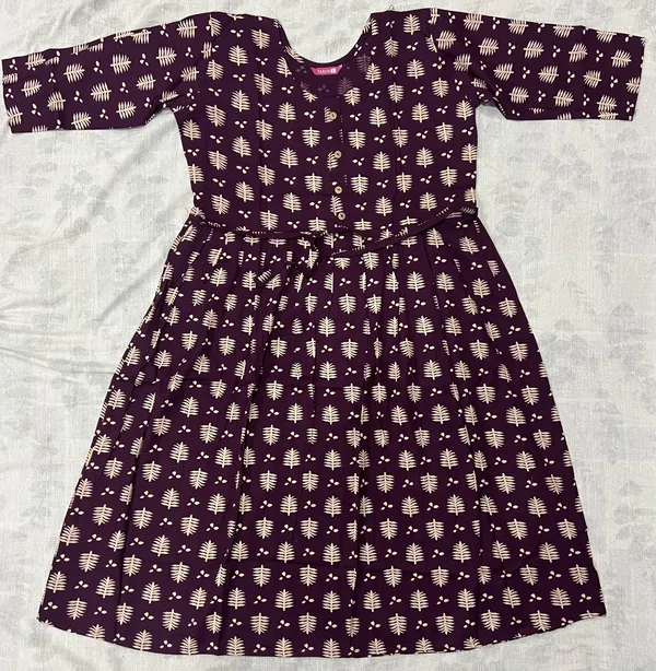 Purple_Two_Tone_Rayon_Fit_And_Flare_Printed_Kurti_For_Women