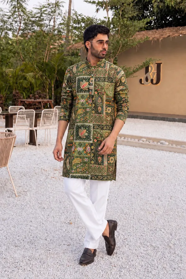Trending_Mens_Short_length_Kurta_in_Heavy_Work_For_Navratri_Special
