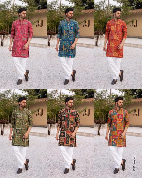 Trending_Mens_Short_length_Kurta_in_Heavy_Work_For_Navratri_Special