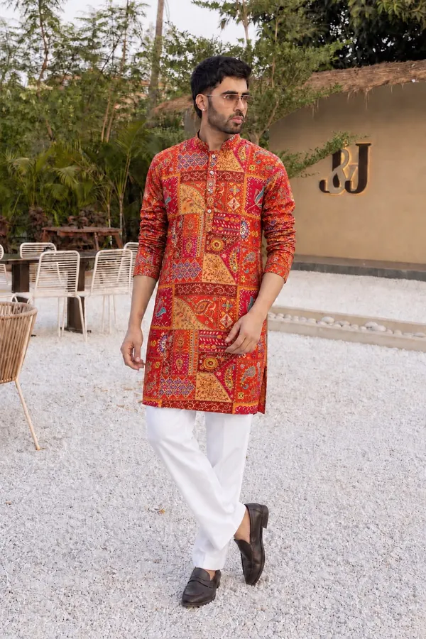 Trending_Mens_Short_length_Kurta_in_Heavy_Work_For_Navratri_Special
