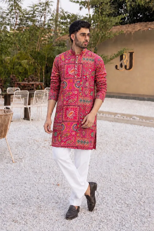 Trending_Mens_Short_length_Kurta_in_Heavy_Work_For_Navratri_Special