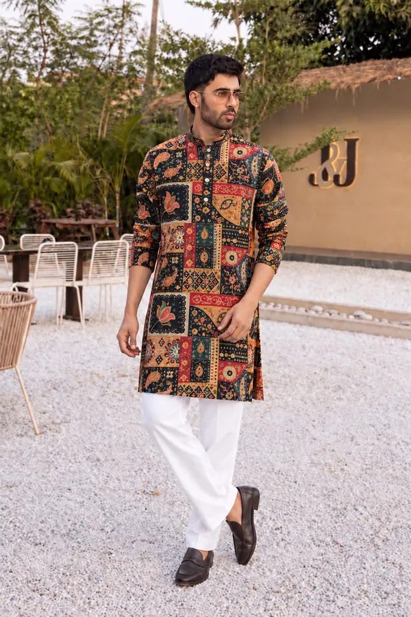 Trending_Mens_Short_length_Kurta_in_Heavy_Work_For_Navratri_Special