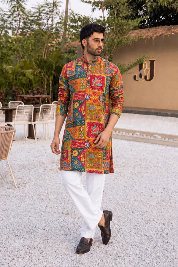 Trending_Mens_Short_length_Kurta_in_Heavy_Work_For_Navratri_Special