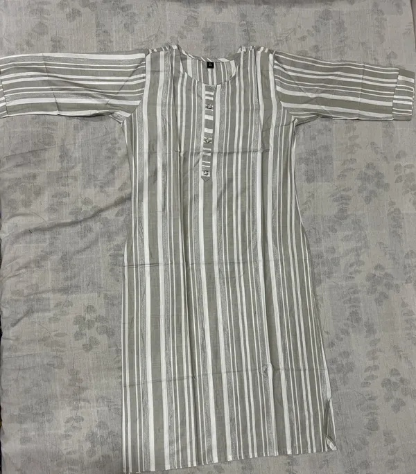 Grey_Rayon_Straight_Foil_Printed_Kurti_For_Women