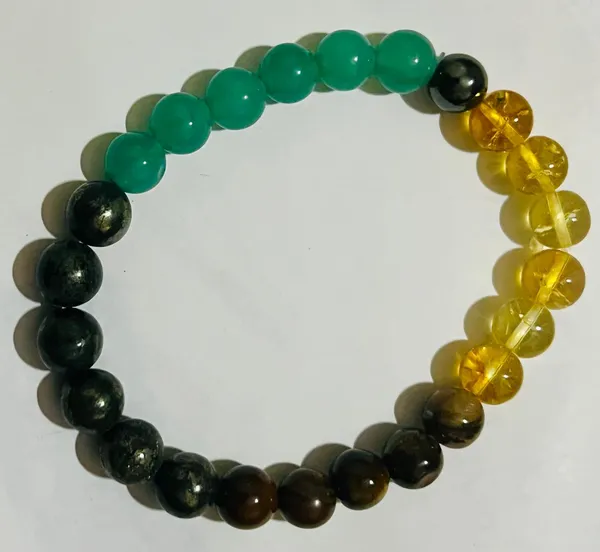 Mix_Color_Round_Money_Magnet_Bracelet_("धन_योग_ब्रेसलेट"),Wealth_Beaded_Crystal_Gemstone