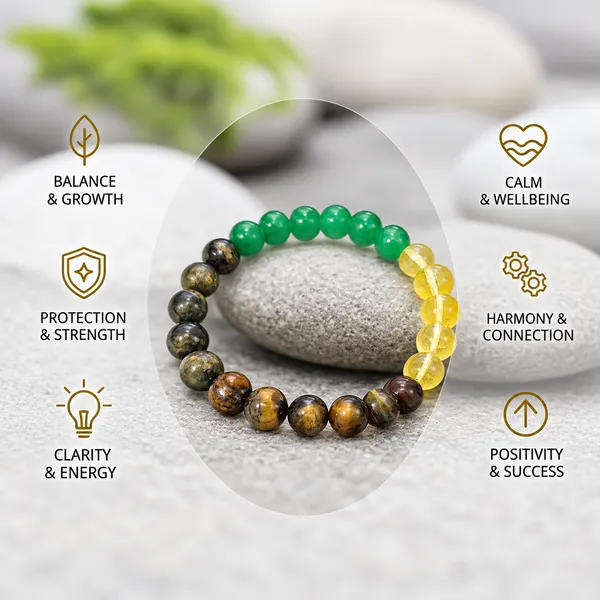 Mix_Color_Round_Money_Magnet_Bracelet_("धन_योग_ब्रेसलेट"),Wealth_Beaded_Crystal_Gemstone