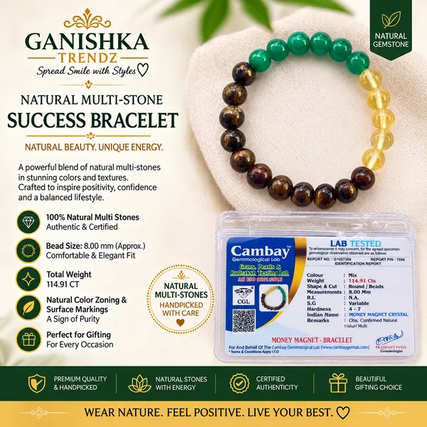 Mix_Color_Round_Money_Magnet_Bracelet_("धन_योग_ब्रेसलेट"),Wealth_Beaded_Crystal_Gemstone