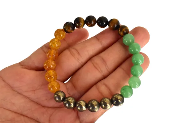 Mix_Color_Round_Money_Magnet_Bracelet_("धन_योग_ब्रेसलेट"),Wealth_Beaded_Crystal_Gemstone