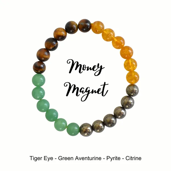 Mix_Color_Round_Money_Magnet_Bracelet_("धन_योग_ब्रेसलेट"),Wealth_Beaded_Crystal_Gemstone