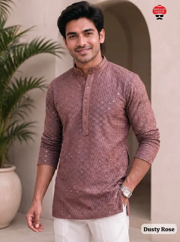 Stylish_Short_kurta_Full_Sleeves_in_Chikan_Work_Fabric