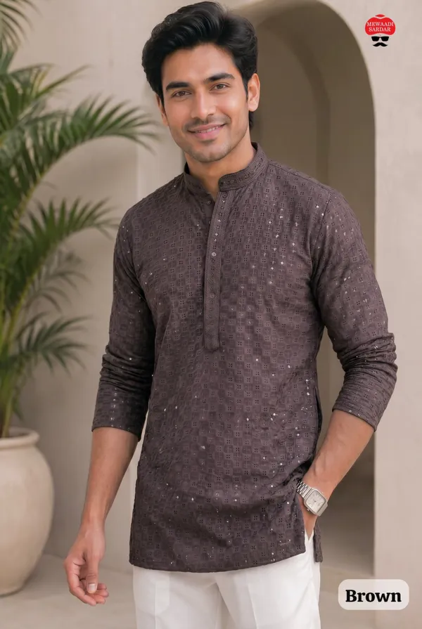 Stylish_Short_kurta_Full_Sleeves_in_Chikan_Work_Fabric