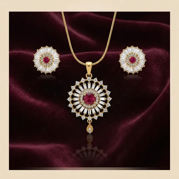 Royal_Ruby_Sunburst_American_Diamond_Pendant_Set_for_Women