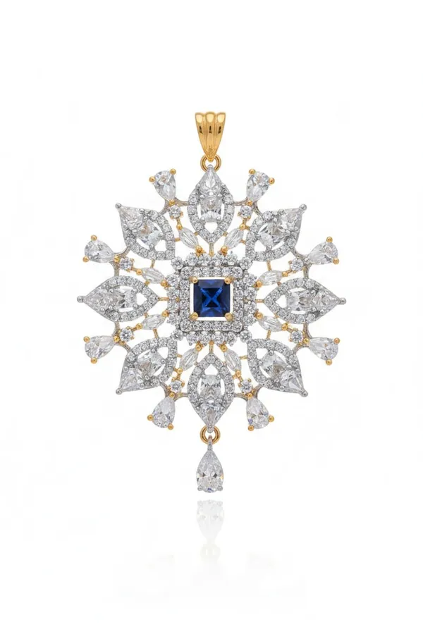 Sapphire_Blue_Crystal_Pendant_Set_For_Women