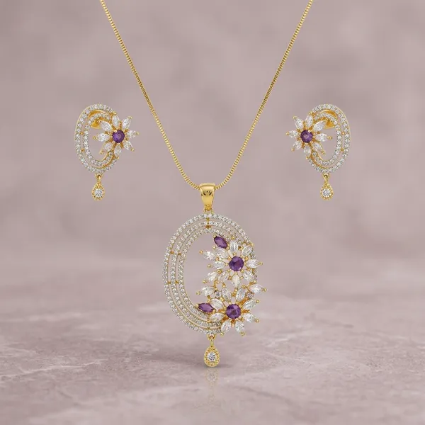 Purple_Crystal_Pendant_Necklace_Set_For_Women