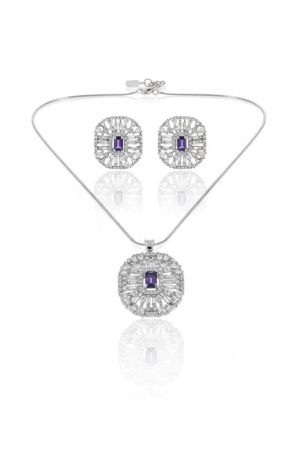 Elegant_Purple_Stone_And_American_Diamond_Pendant_Necklace_Set_With_Matching_Earrings_For_Women_|_Party,_Wedding_And_Festive_Wear