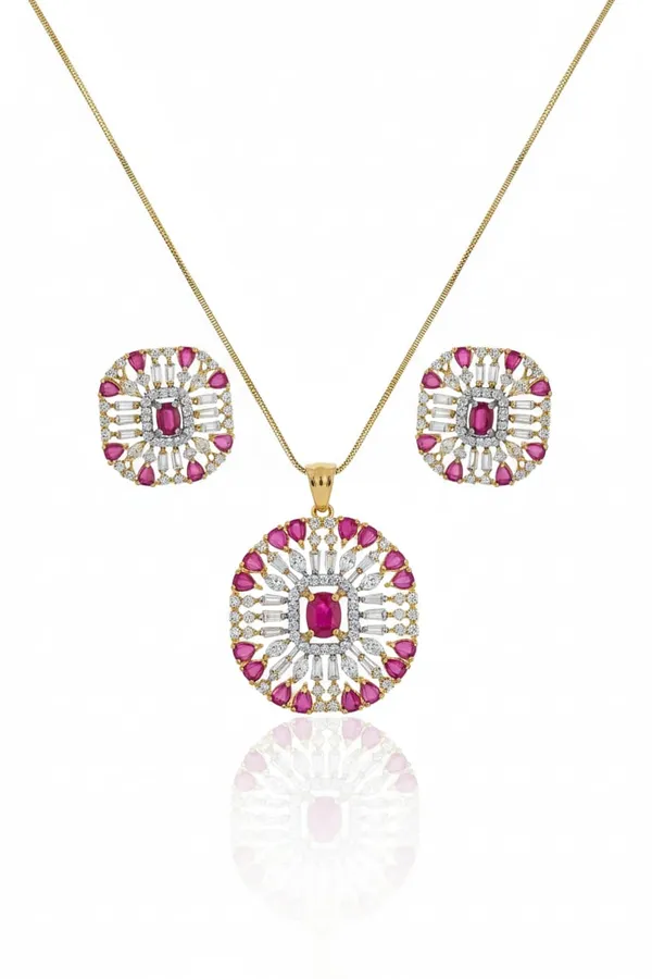 Ruby_Red_American_Diamond_Pendant_Pendant_Set_For_Women