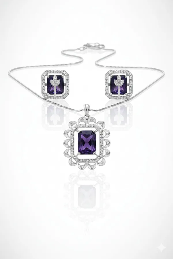 Purple_Gemstone_Pendant_Set_For_Women