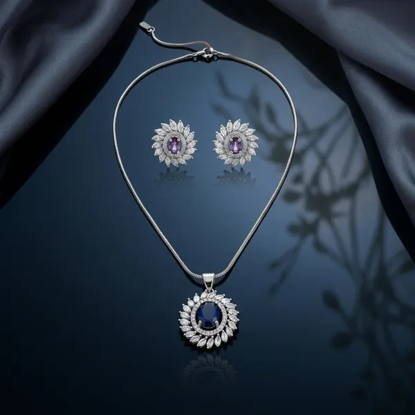 Royal_Sapphire_Crystal_Pendant_Set_For_Women